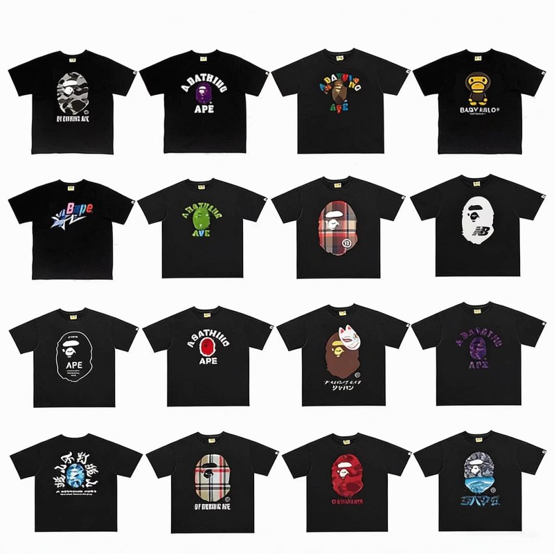 Bape Classic Monkey Print T-Shirt Collection Review: Two Sizes Ordered, One Sizing Conflict