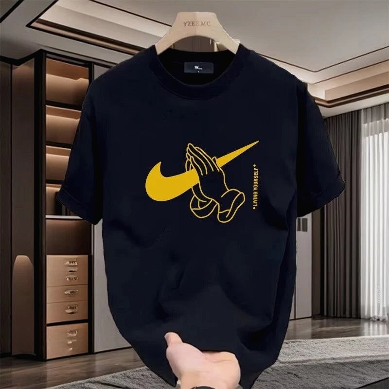 Nike Black Graphic Tee Review: Neckline Recovery and Print Stretch on the $4.18 Loose Cotton Crew