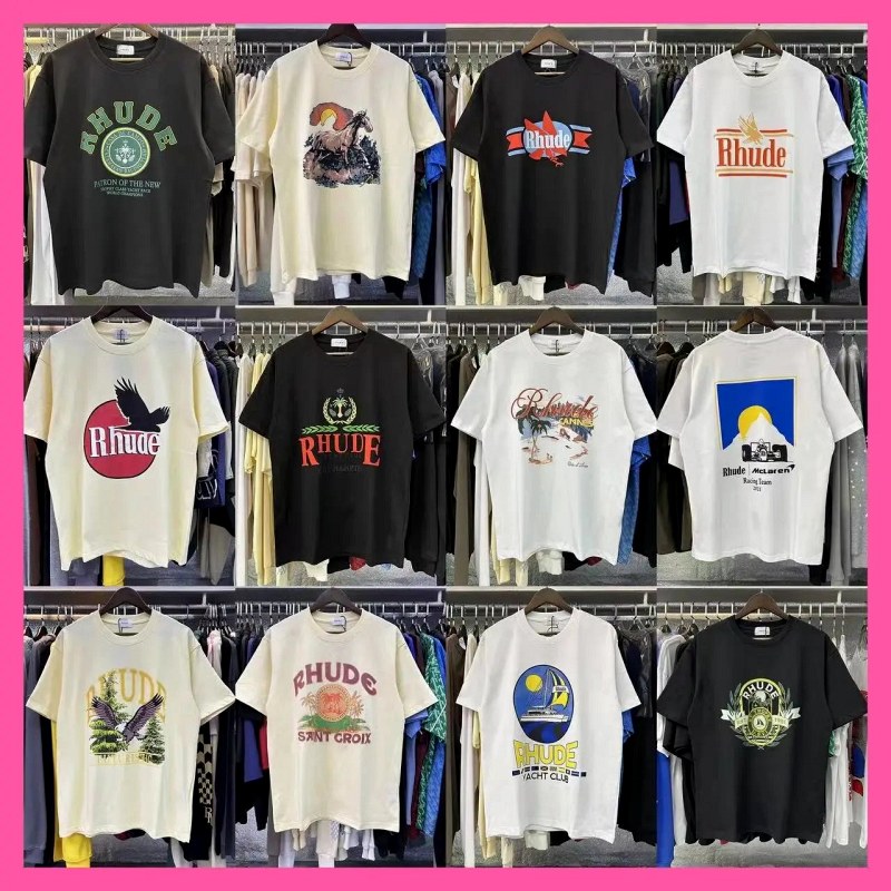 Rhude Streetwear T-Shirt Collection Review: 220g Logo Tees, Measured in M and L